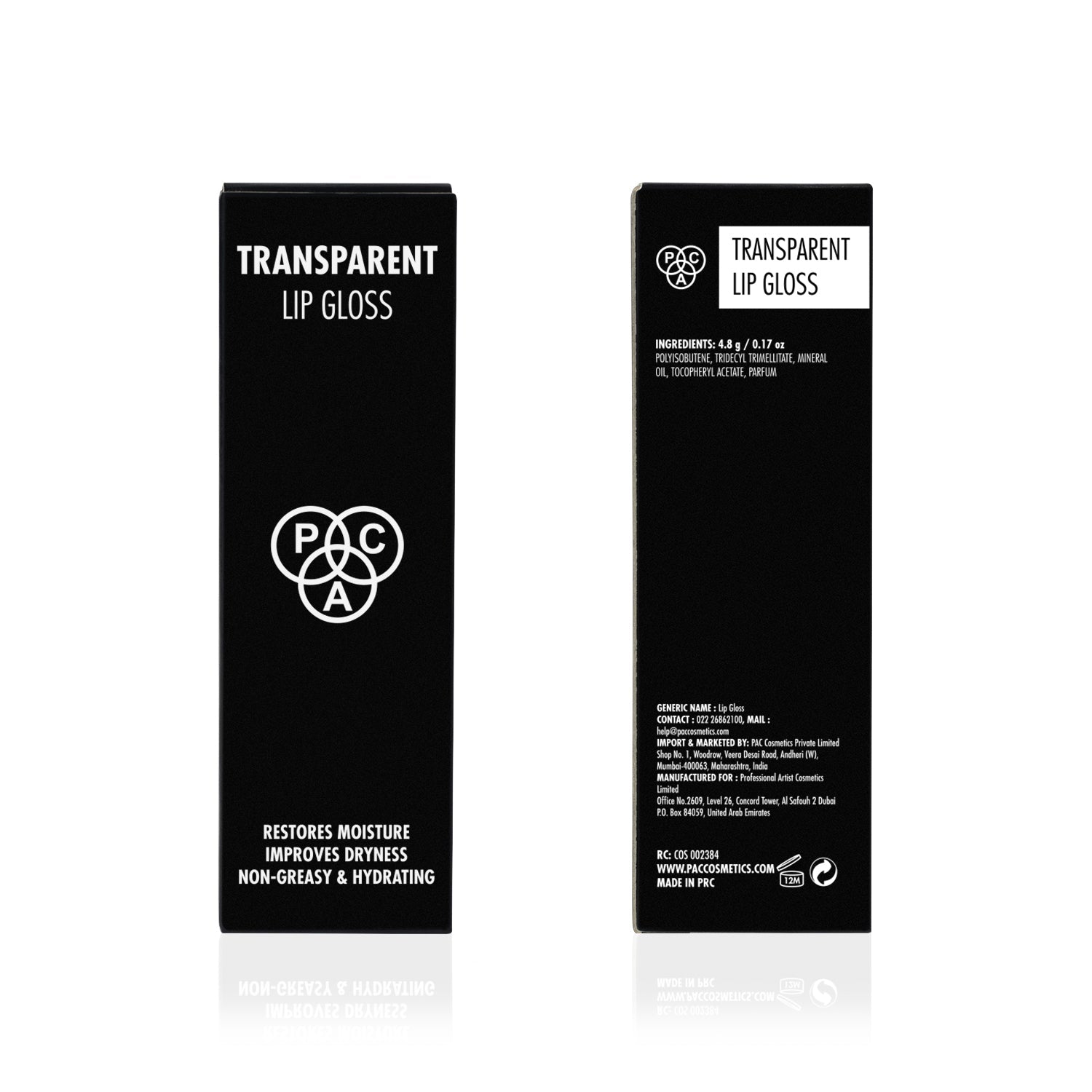 PAC Cosmetics Transparent Lip Gloss (4.8 gm)