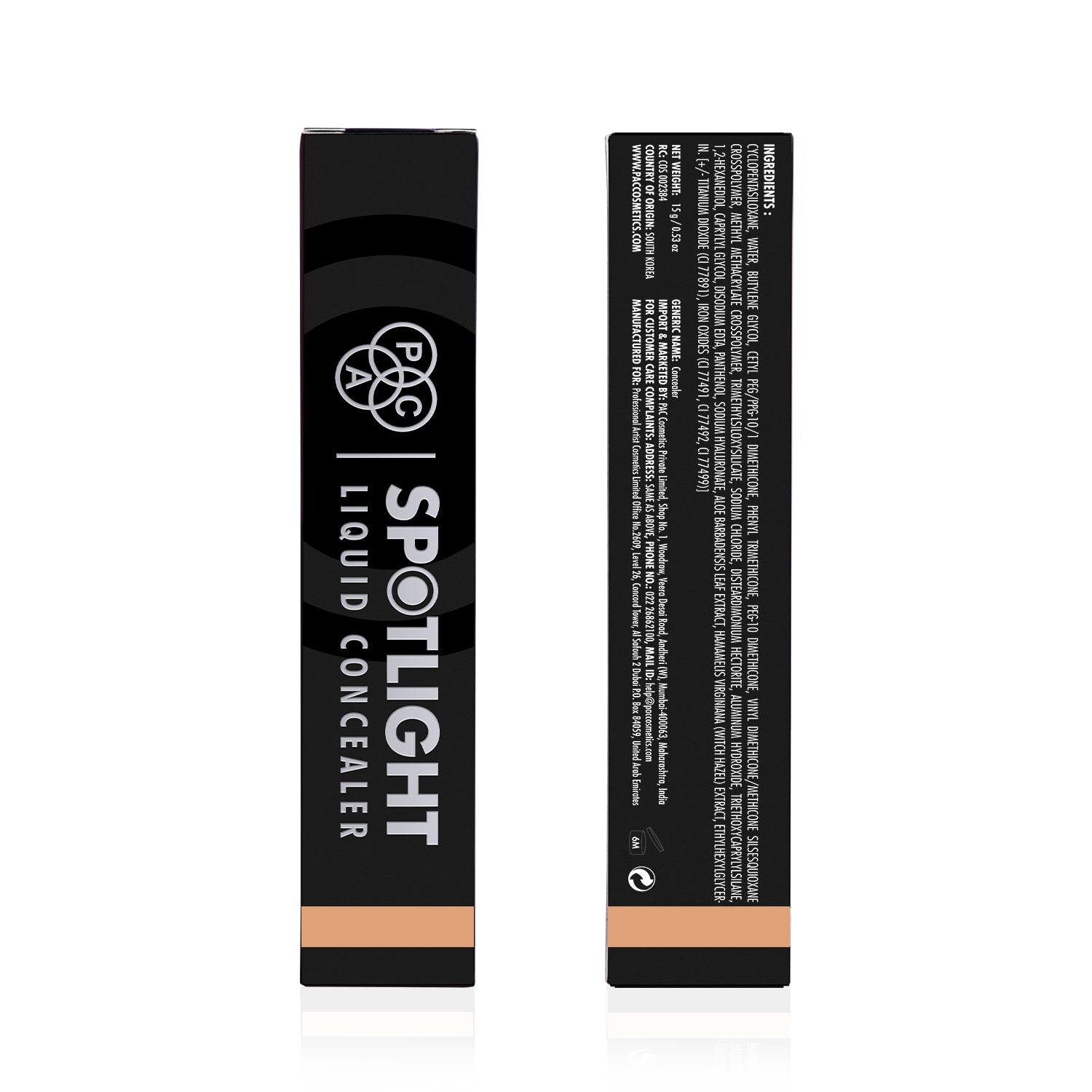 PAC Cosmetics Spotlight Liquid Concealer (15 gm) #Color_08 (Barely Nude)