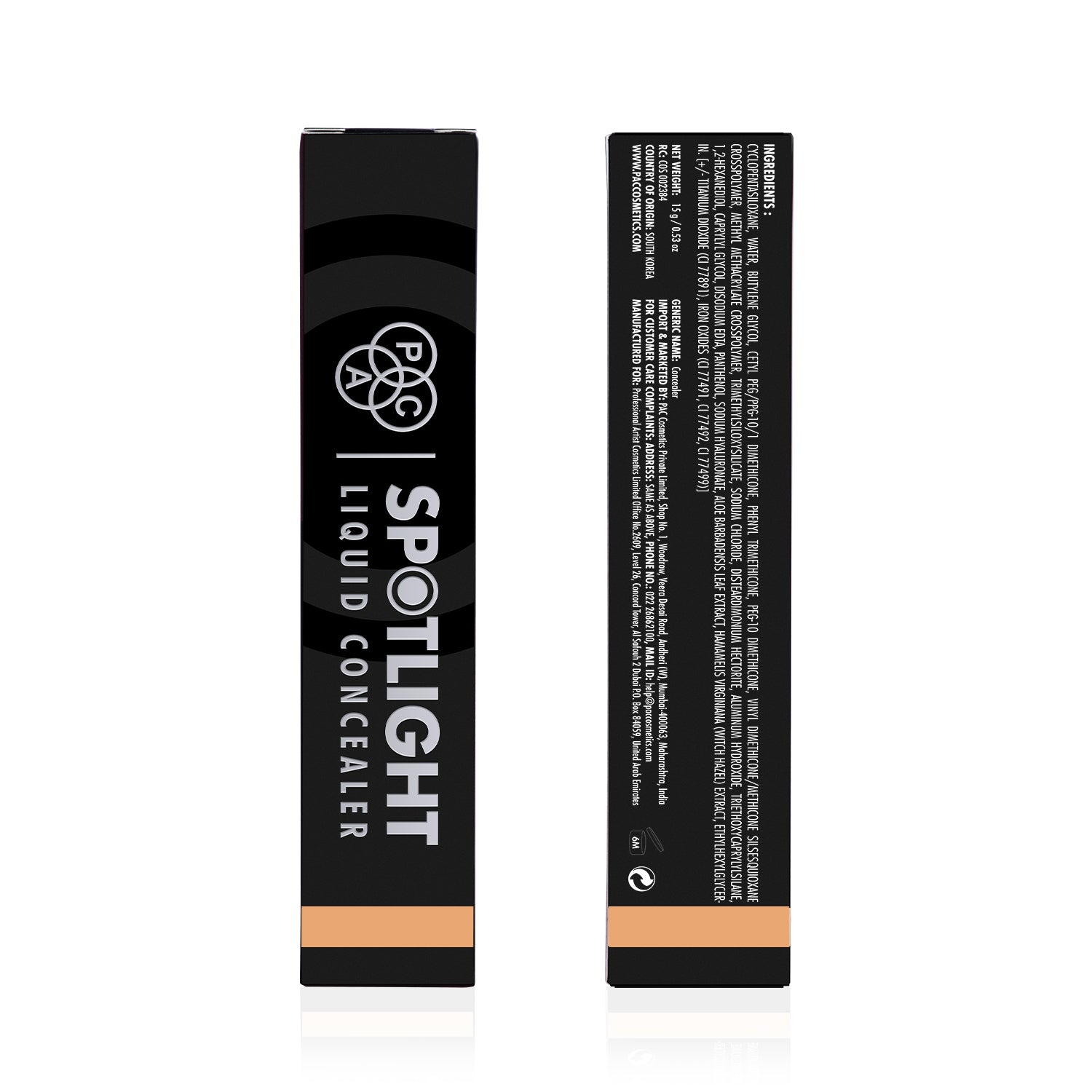 PAC Cosmetics Spotlight Liquid Concealer (15 gm) #Color_09 (Melon)