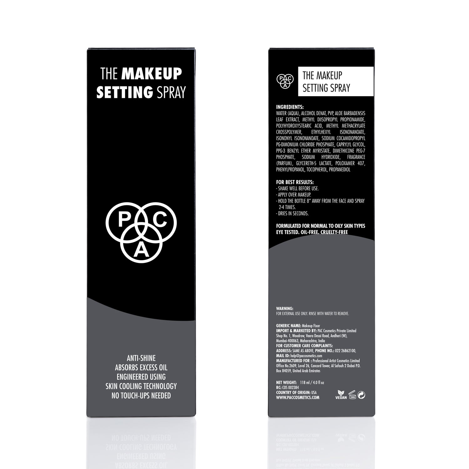 Pac Cosmetics The Makeup Setting Spray (Oil Control) (118 ml)