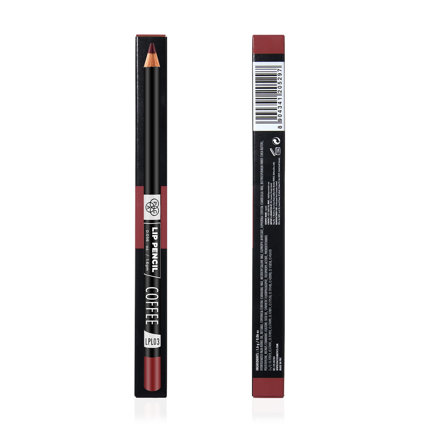 PAC Cosmetics Lip Pencil (1.6 gm) #Color_Coffee