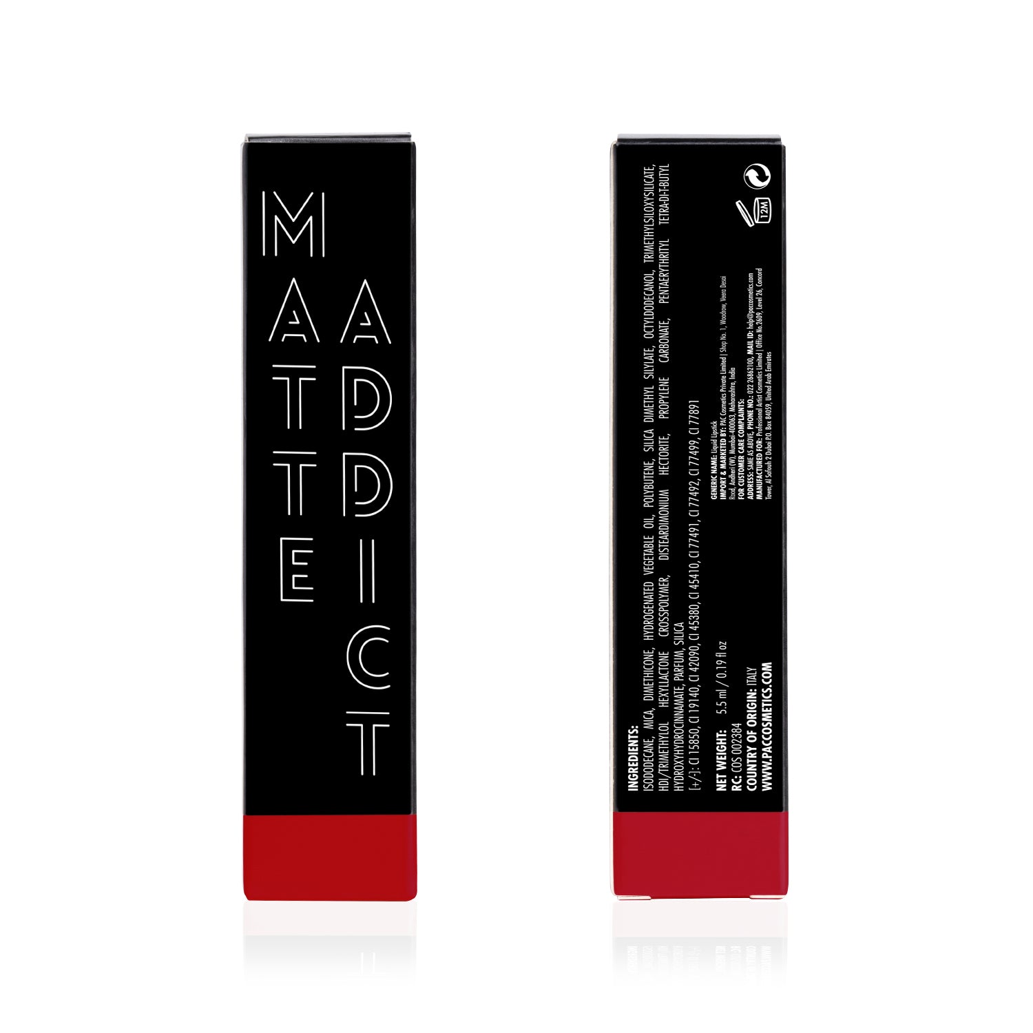 PAC Cosmetics Matte Addict #Size_5.5 ml+#Color_Red Me