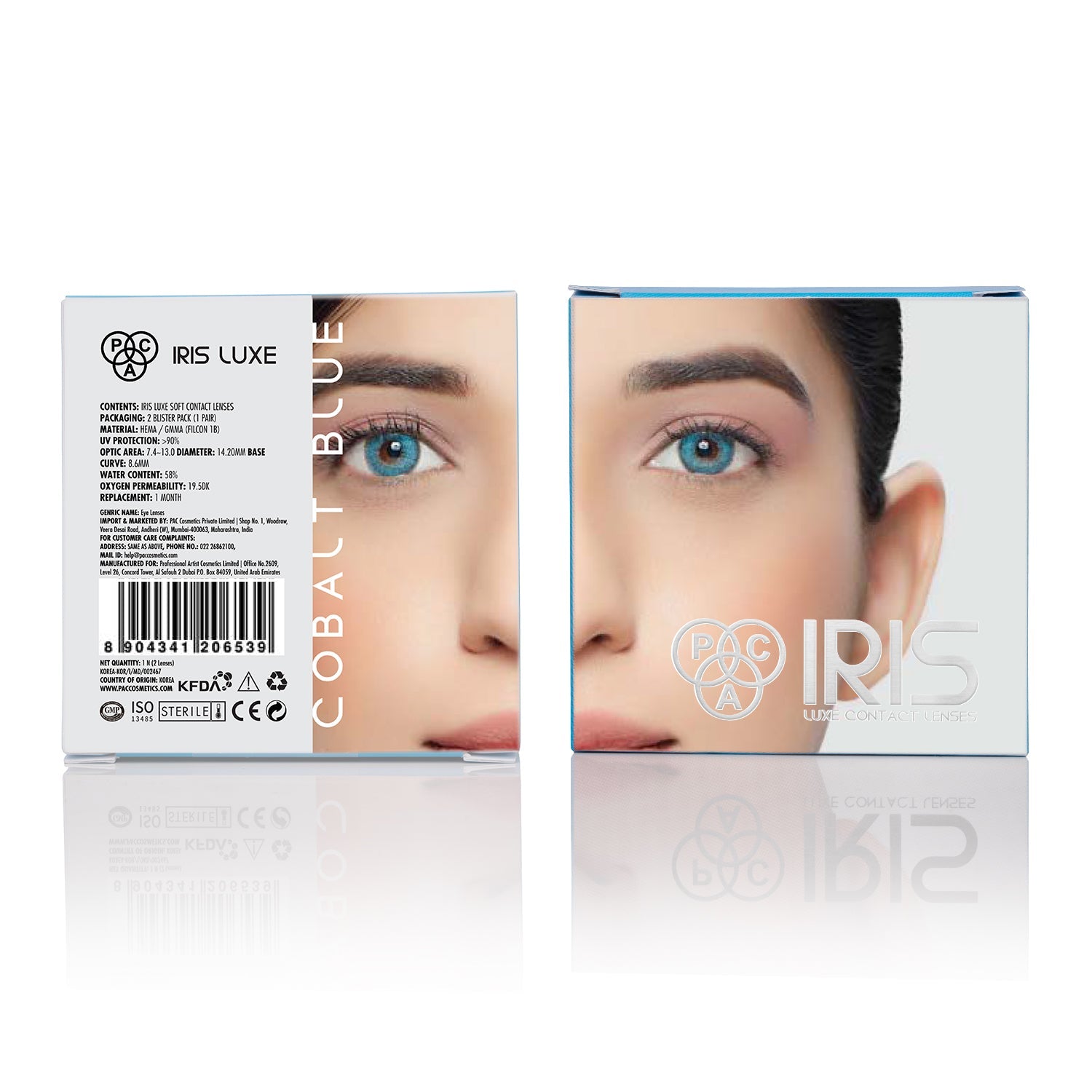 PAC Cosmetics IRIS LUXE One Month Lenses (1 Pair) #Color_Cobalt Blue
