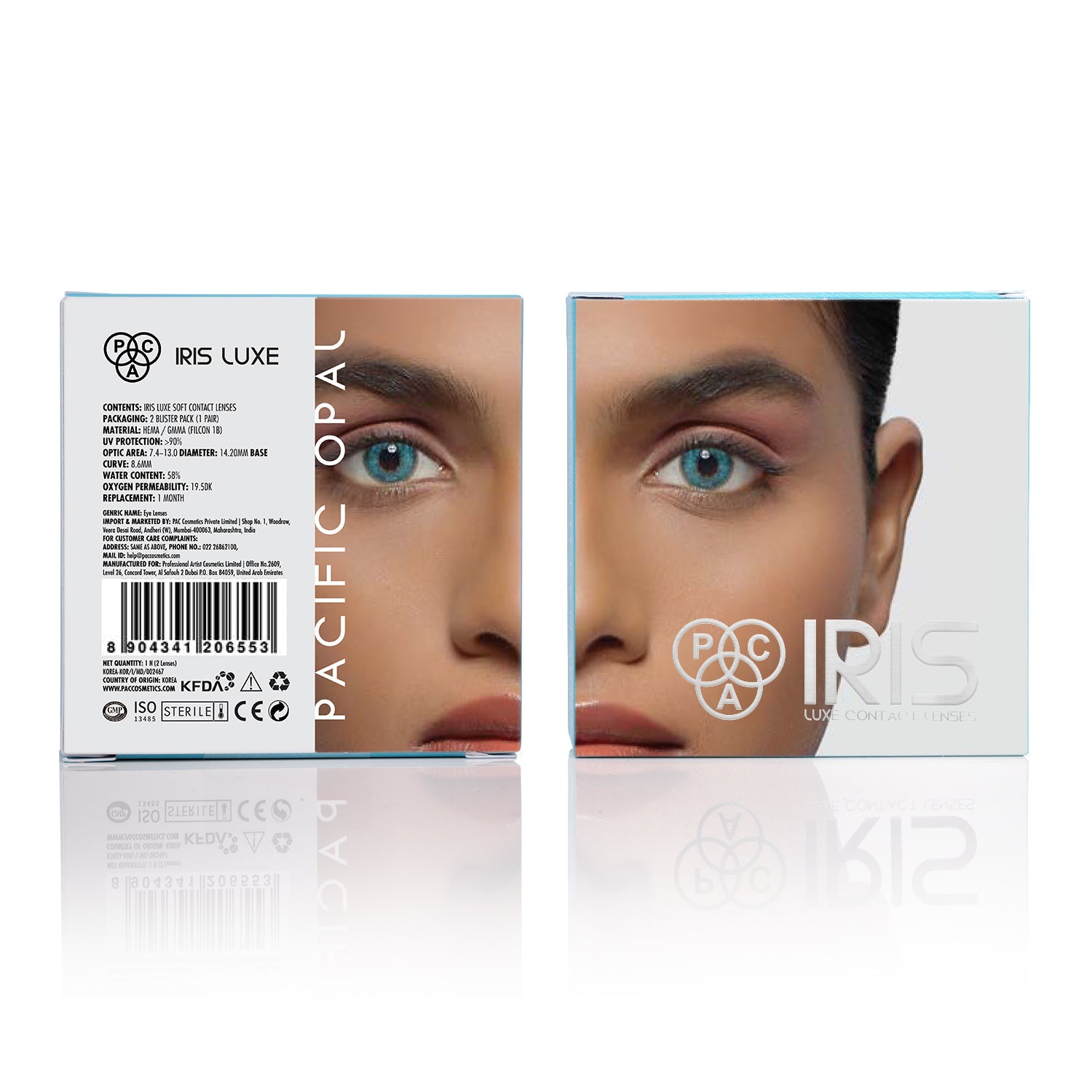 PAC Cosmetics IRIS LUXE One Month Lenses (1 Pair) #Color_Pacific Opal