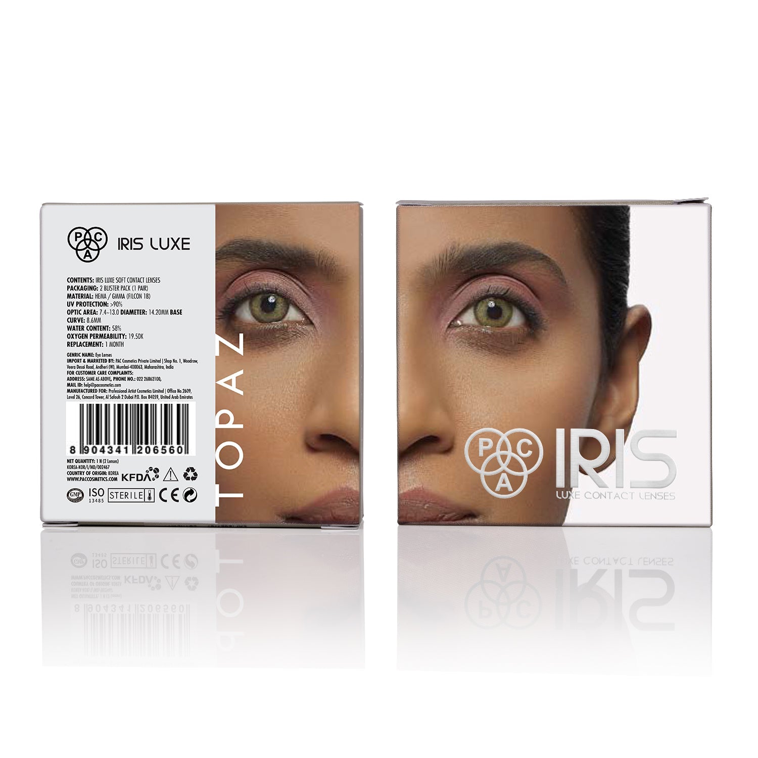 PAC Cosmetics IRIS LUXE One Month Lenses (1 Pair) #Color_Topaz