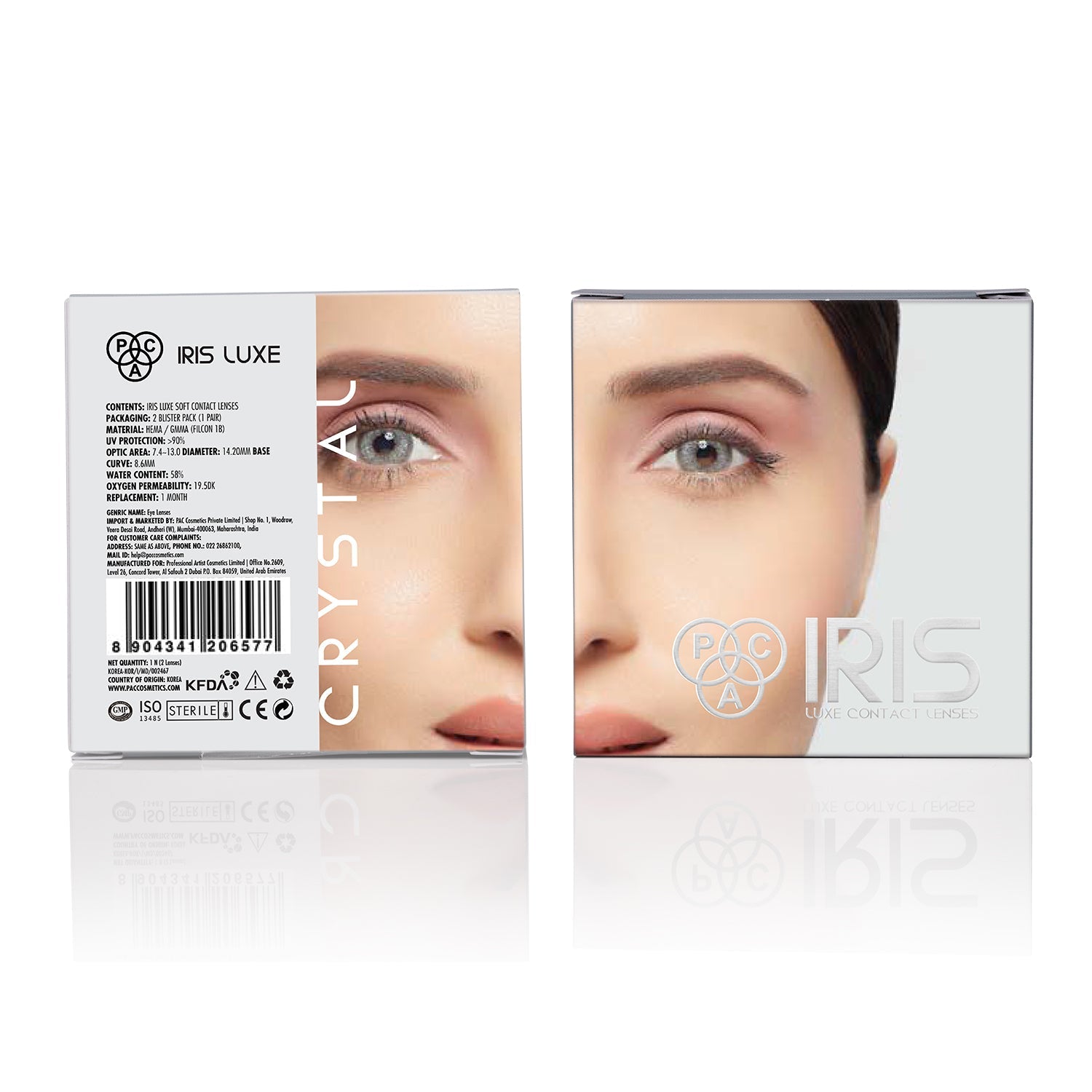 PAC Cosmetics IRIS LUXE One Month Lenses (1 Pair) #Color_Crystal