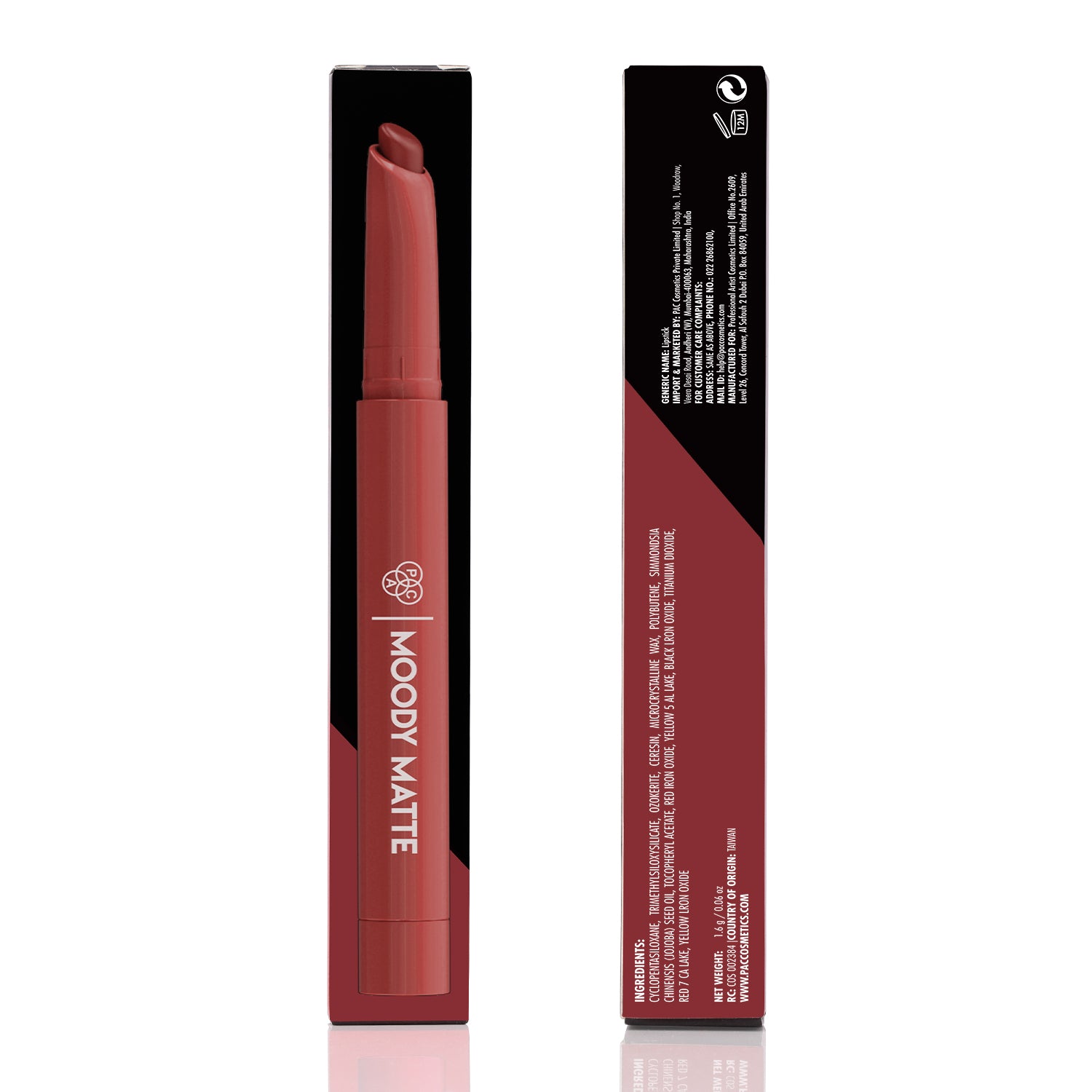 PAC Cosmetics Moody Matte Lipstick (1.6 gm) #Color_BFF!