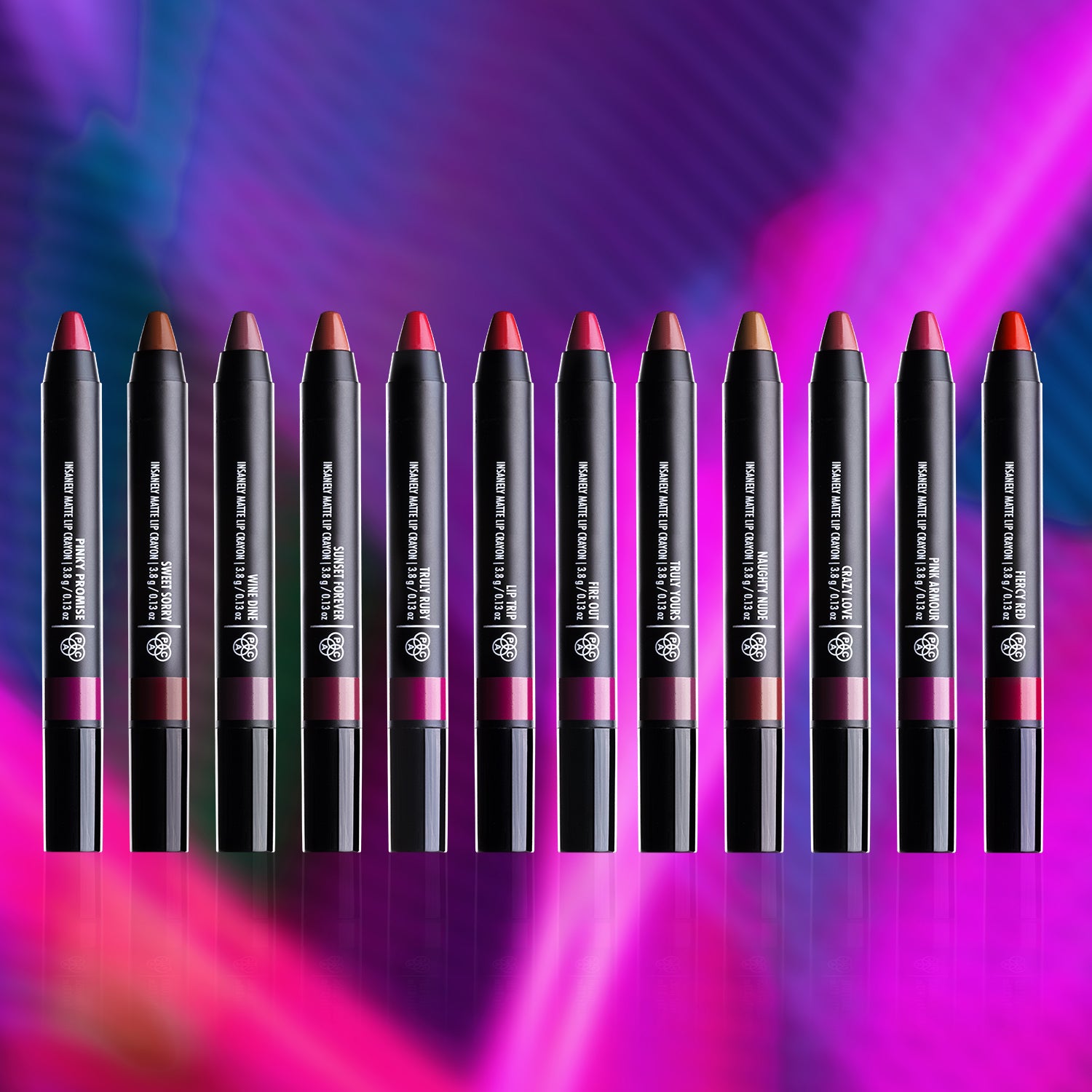 PAC Cosmetics Insanely Matte Lip Crayon (3.8 gm) #Color_Crazy Love