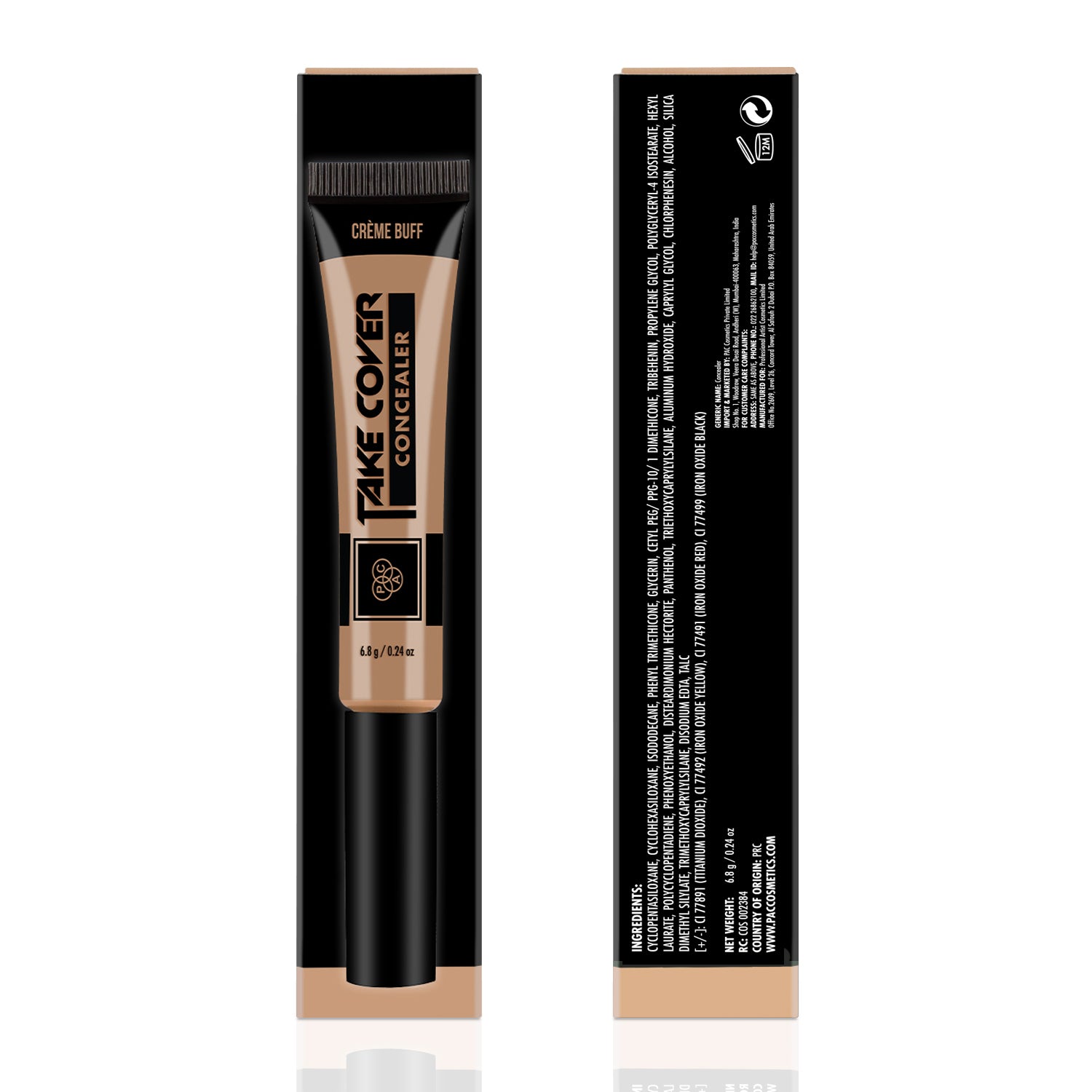 PAC Cosmetics Take Cover Concealer (6.8 gm) #Color_Creme Buff