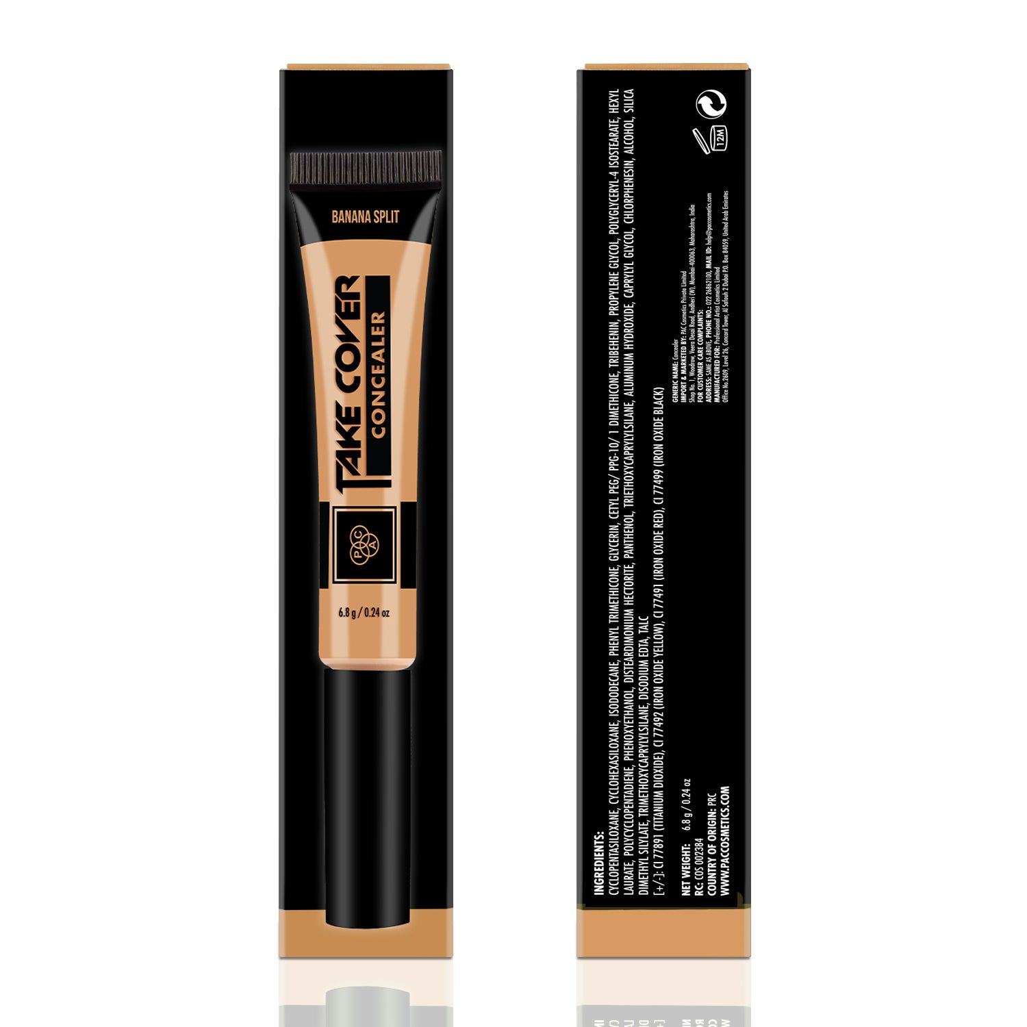 PAC Cosmetics Take Cover Concealer (6.8 gm) #Color_Banana Split