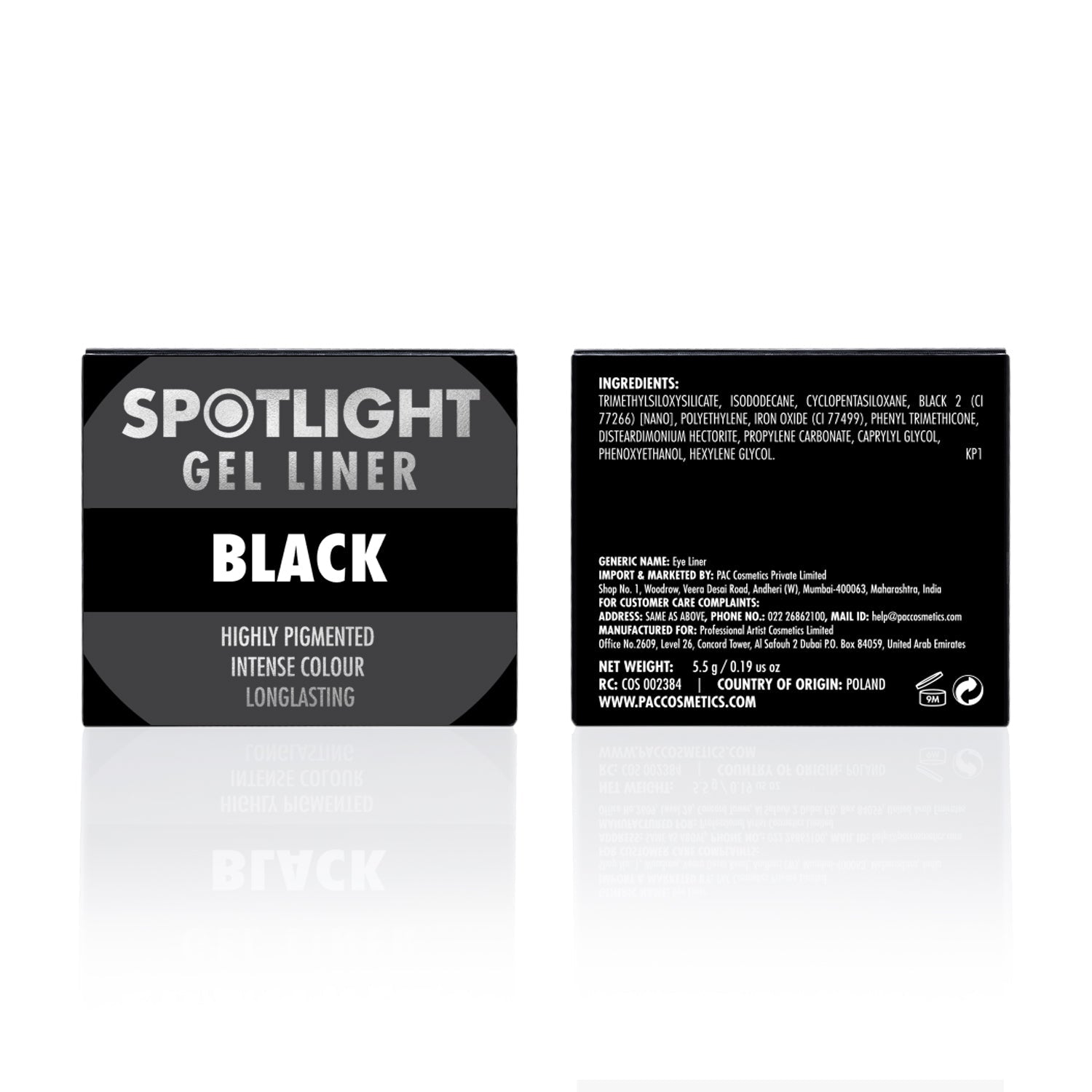 PAC Cosmetics Spotlight Gel Liner (5.5 gm) #Color_Black