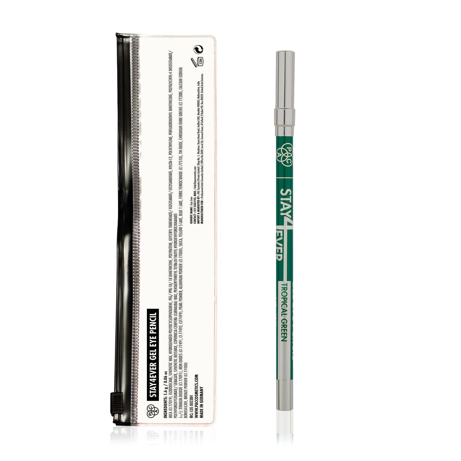 PAC Cosmetics Stay4Ever Gel Eye Pencil (1.6 gm) #Color_Tropical Green