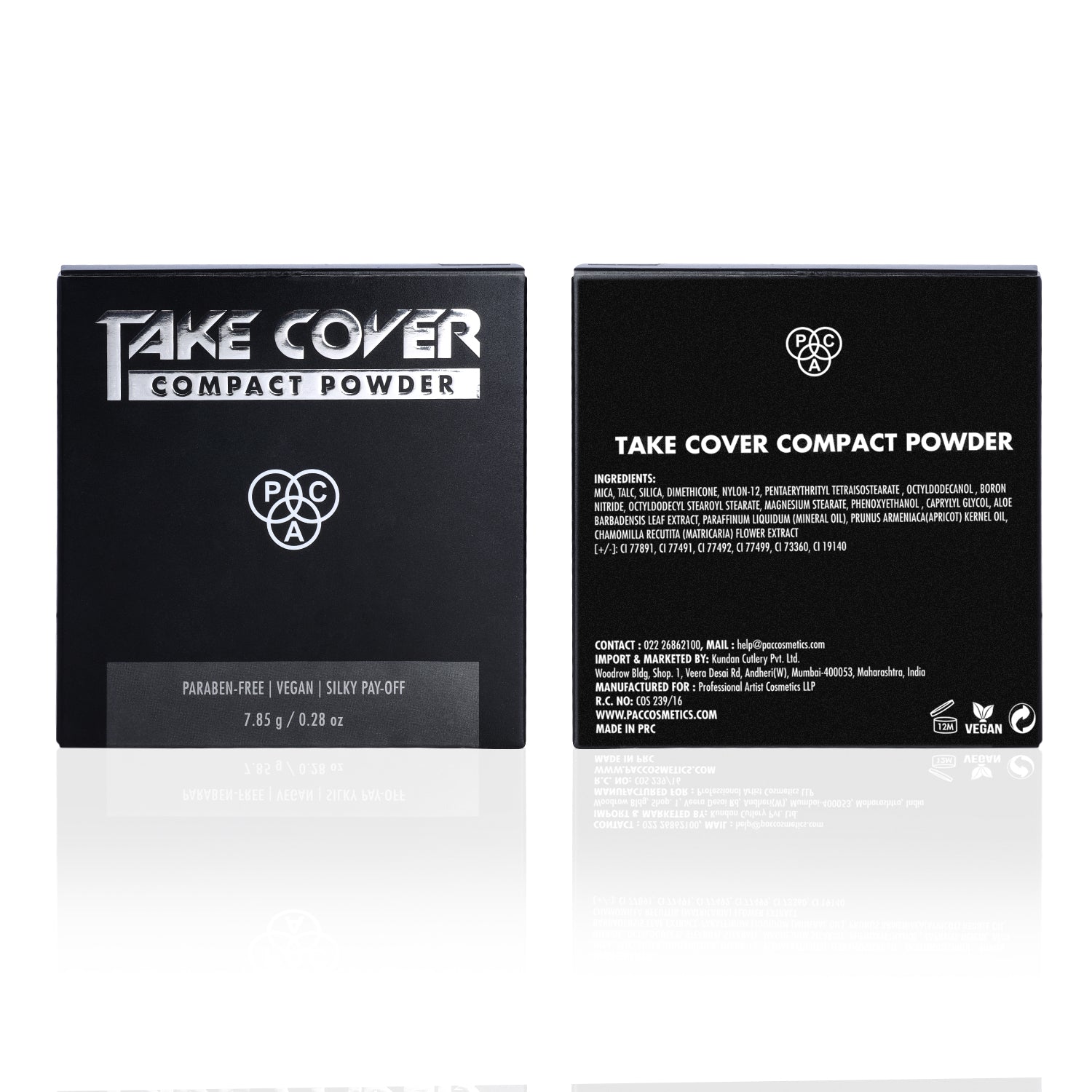 PAC Cosmetics Take Cover Compact Powder (7.85 gm) #Color_Coconut Shot