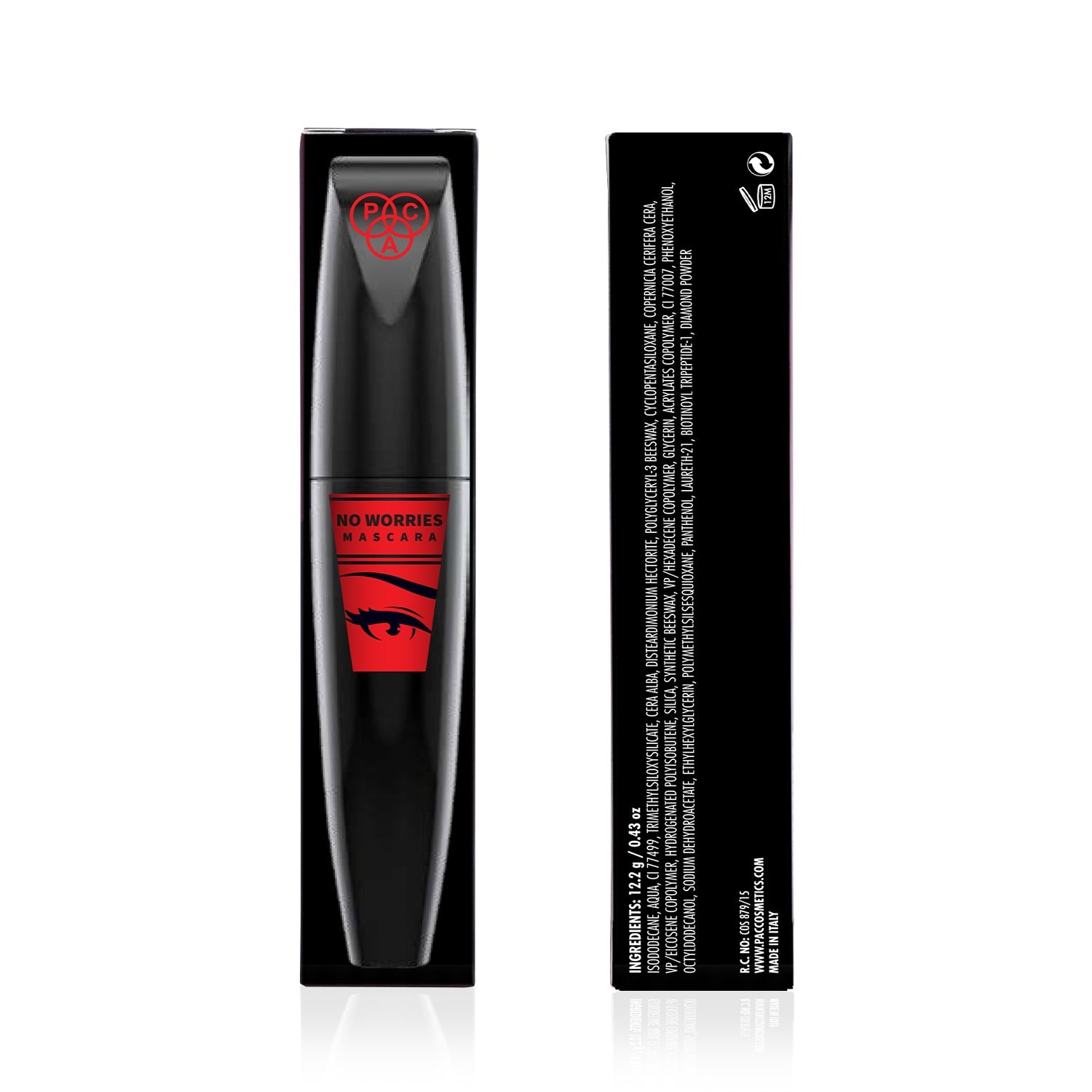 PAC Cosmetics No Worries Mascara (12.2 gm)