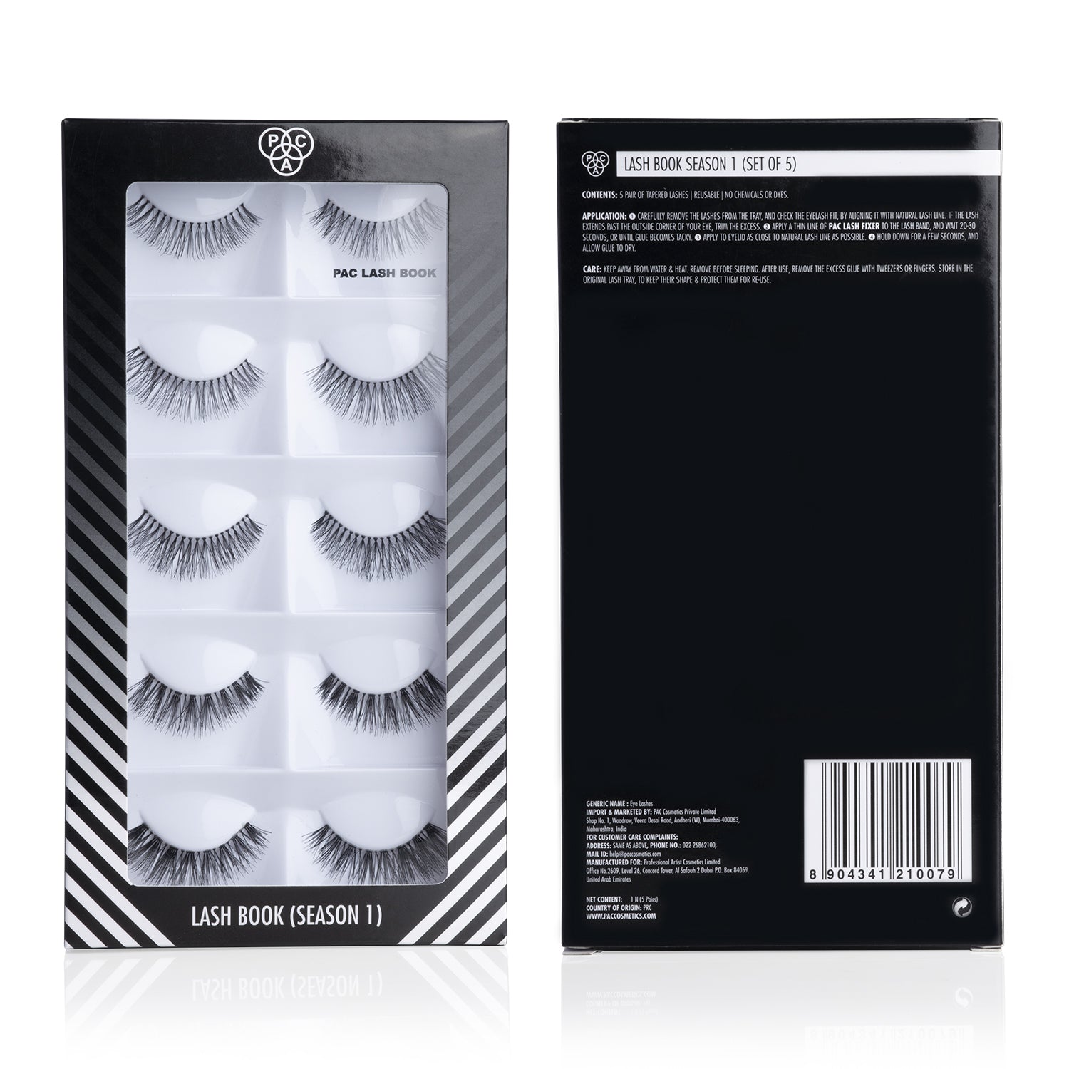 PAC Cosmetics Lash Book (Season 1) (5 Pair)