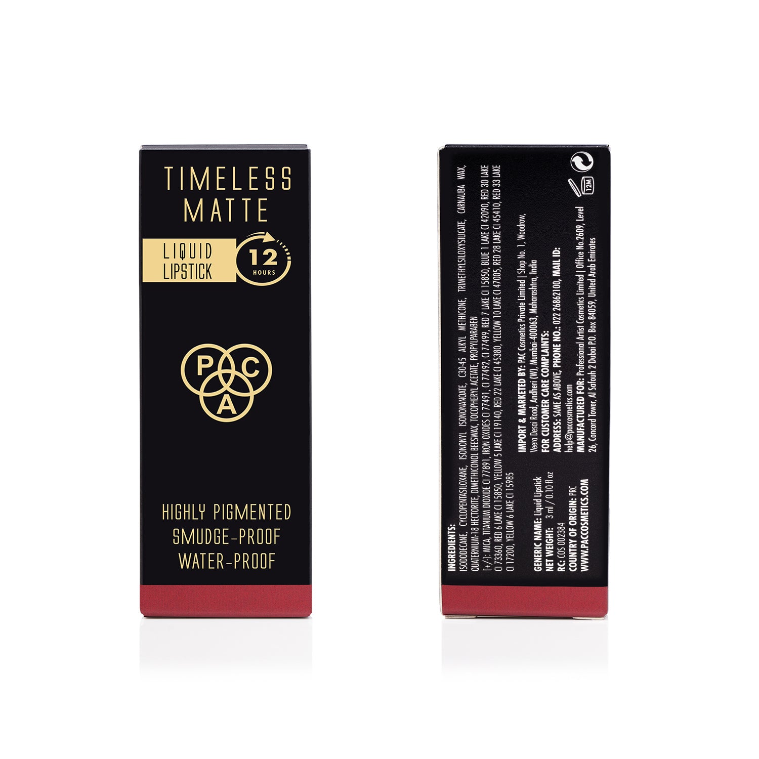 PAC Cosmetics Timeless Matte #Size_3 ml+#Color_Hottila