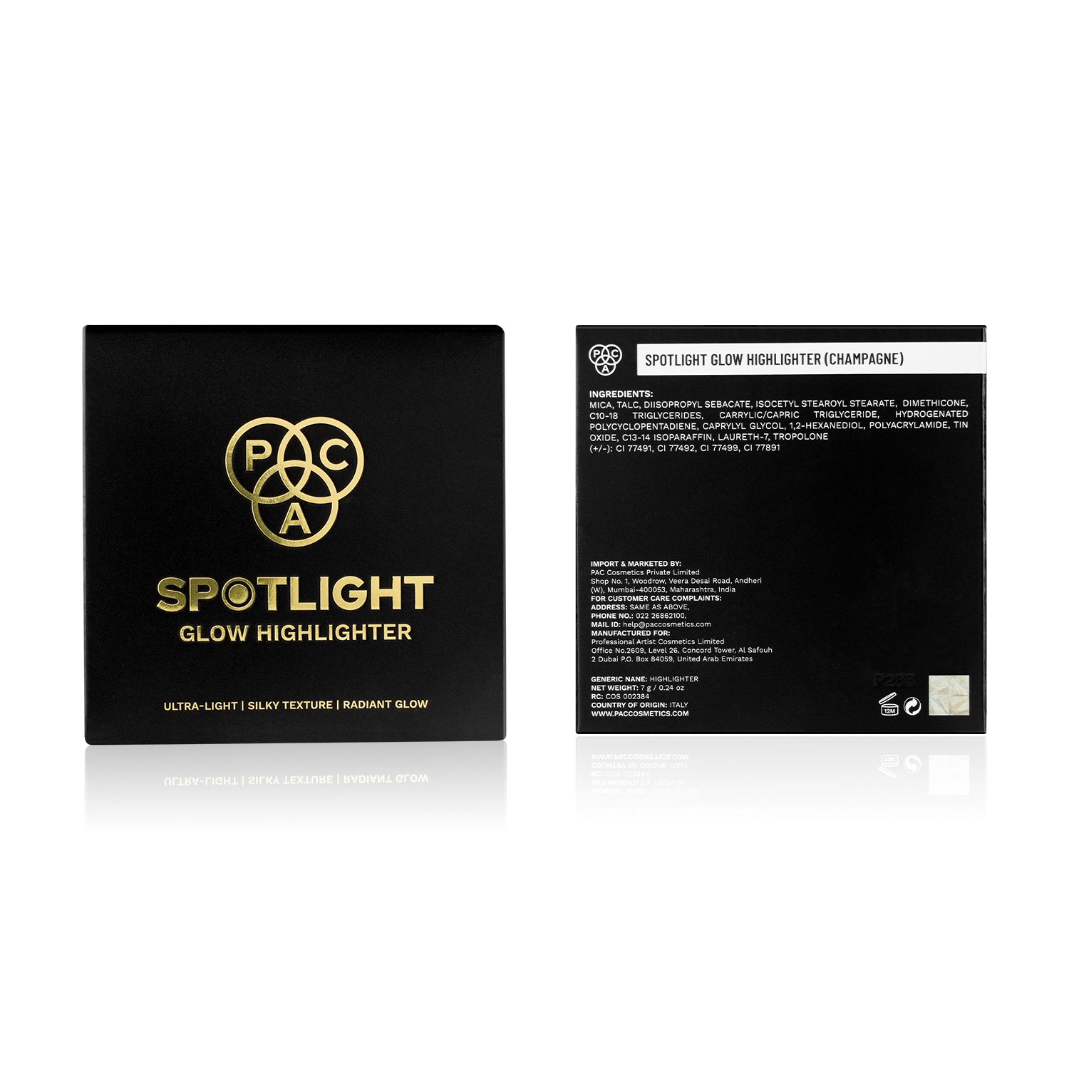PAC Spotlight Glow Highlighter #Color_Champagne