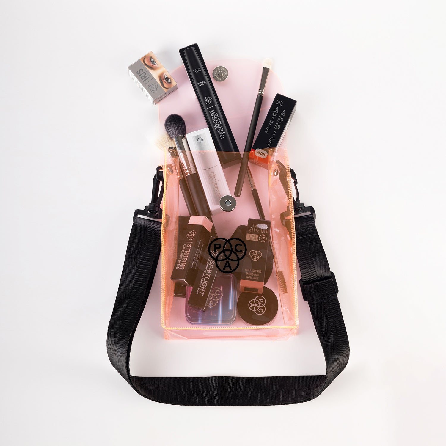 PAC Mini Transparent Makeup Sling Bag  #Color_Pink