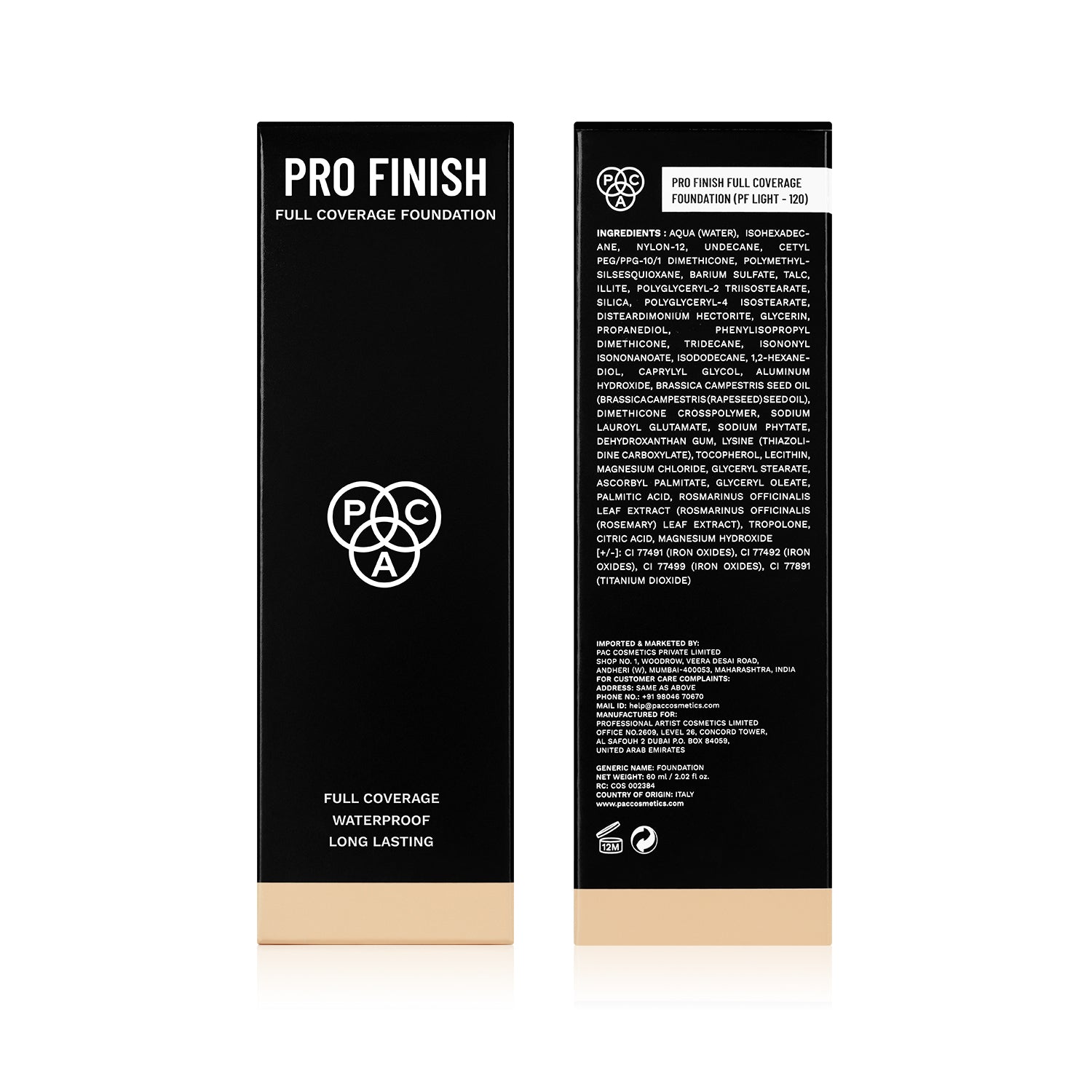 PAC Pro Finish Full Coverage Foundation #Color_PF Light - 120