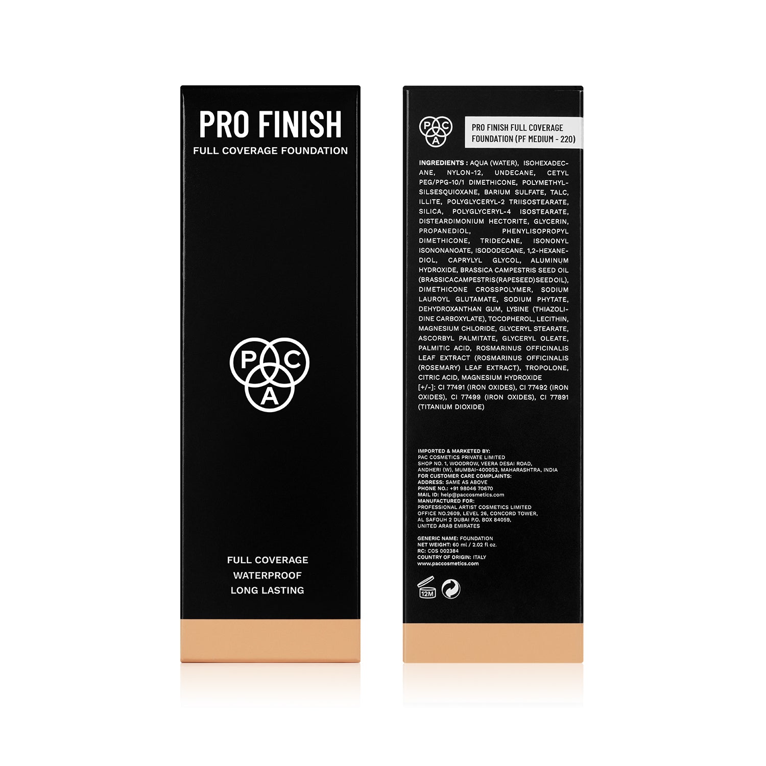 PAC Pro Finish Full Coverage Foundation #Color_PF Medium - 220