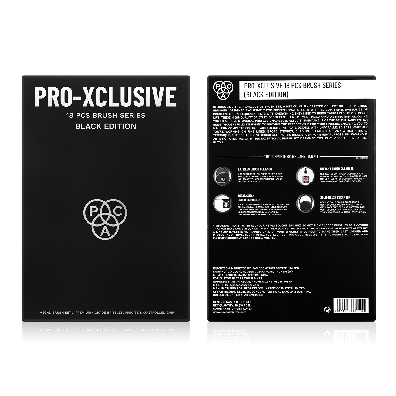 Pro-Xclusive 18 Pcs Brush Series (Black Edition)
