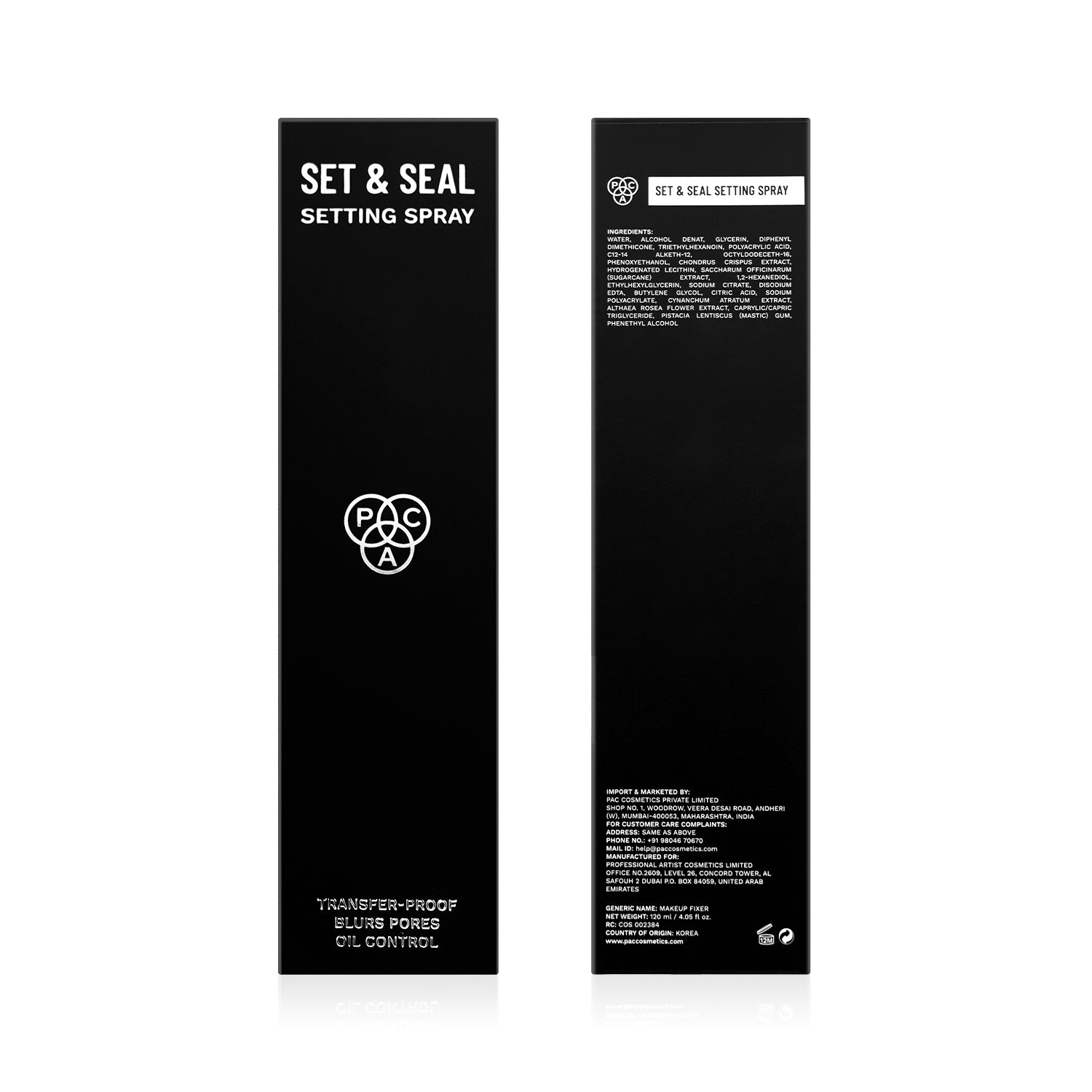 Pac Cosmetics Set & Seal Makeup Fixer (120 ml)