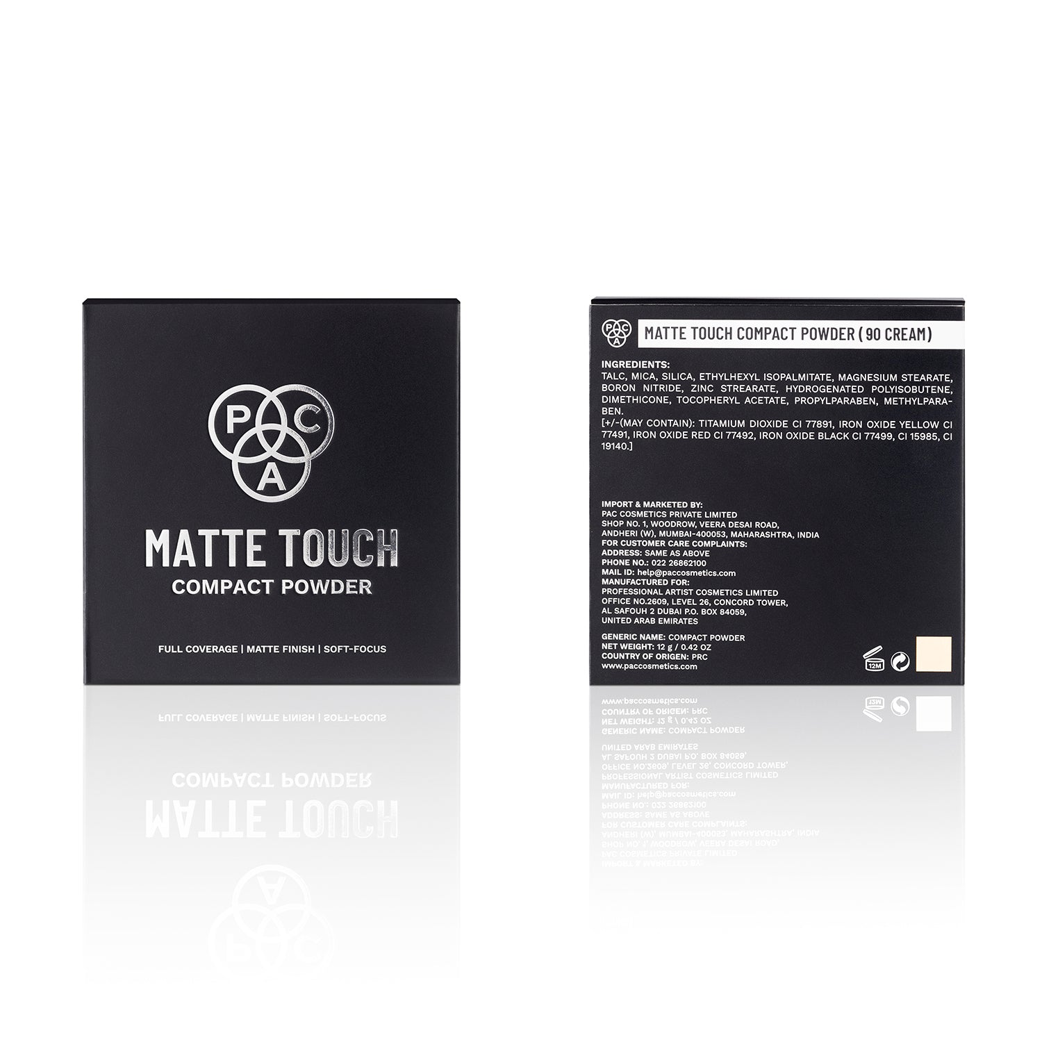 PAC Cosmetics Matte Touch Compact Powder #Color_90 Cream