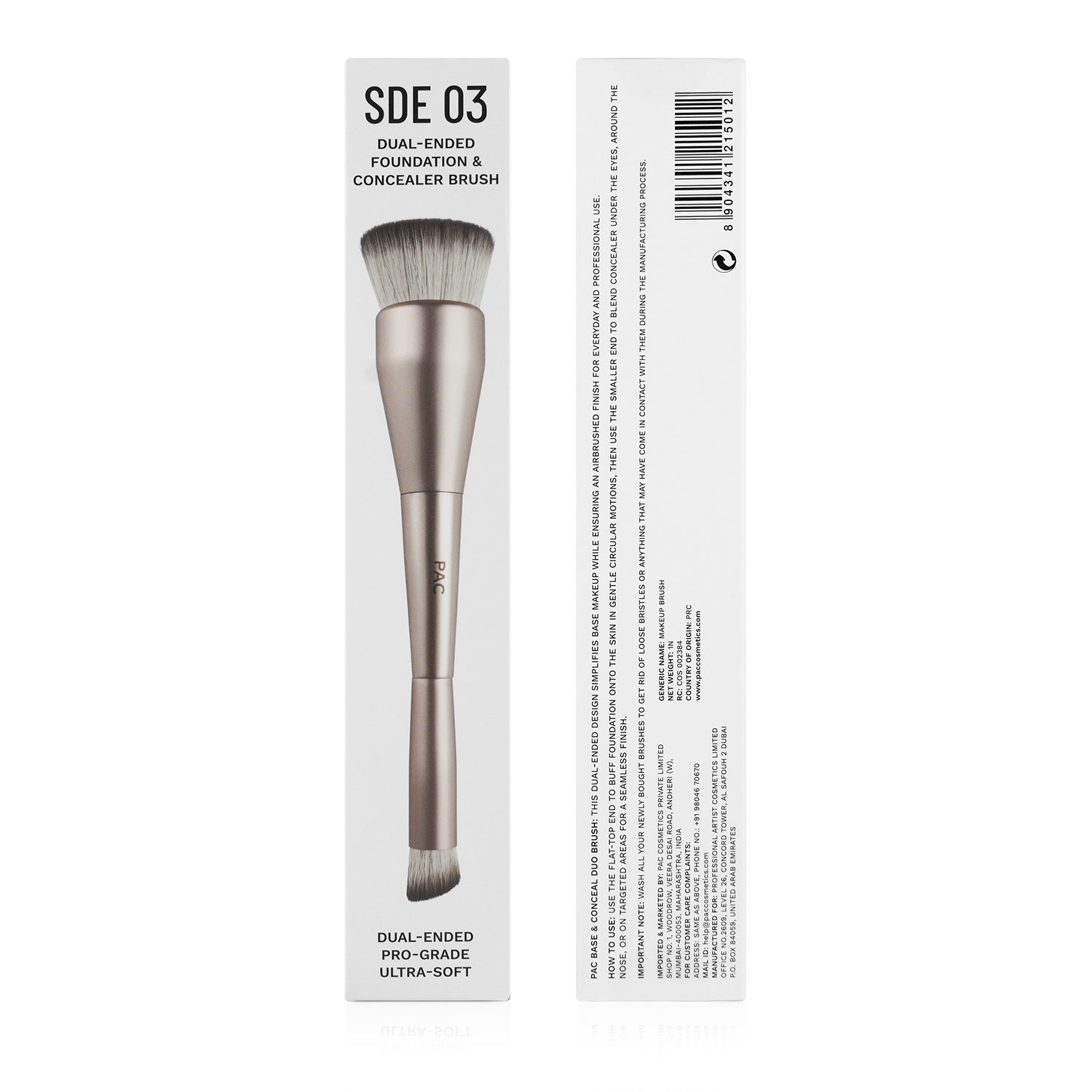 PAC SDE 03 Dual-Ended Foundation & Concealer Brush